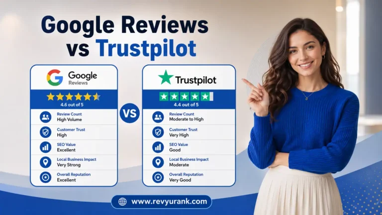 Google Reviews vs Trustpilot comparison for online business reputation