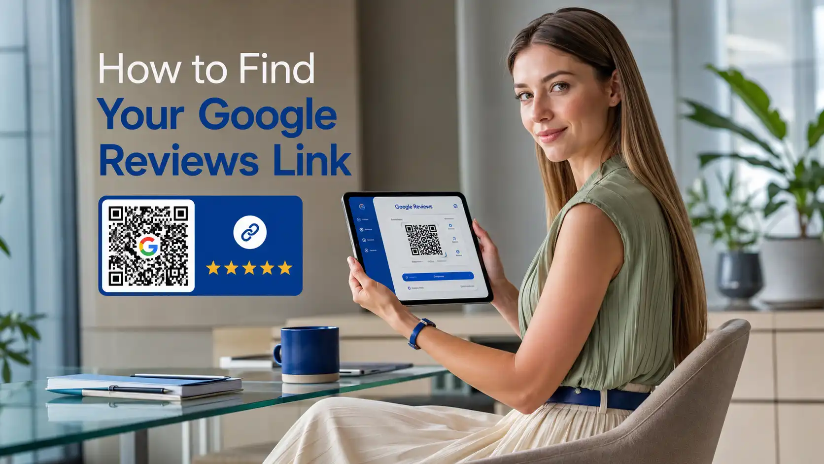 Screenshot showing how to find the Google review link from Google Business Profile "Get more reviews" option