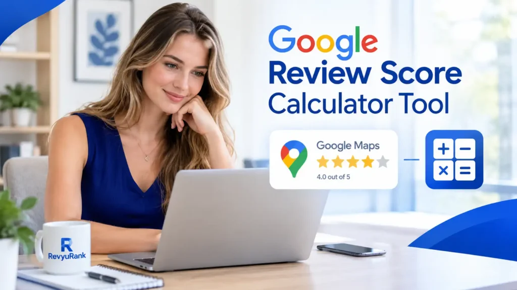 google review score calculator showing star rating and review count