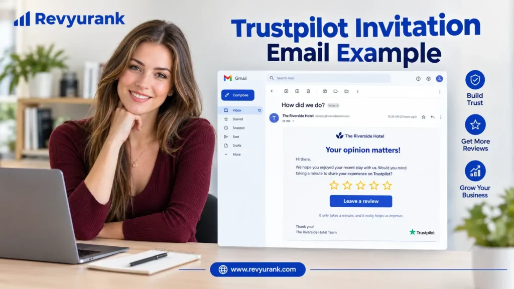 Example of a Trustpilot review invitation email template