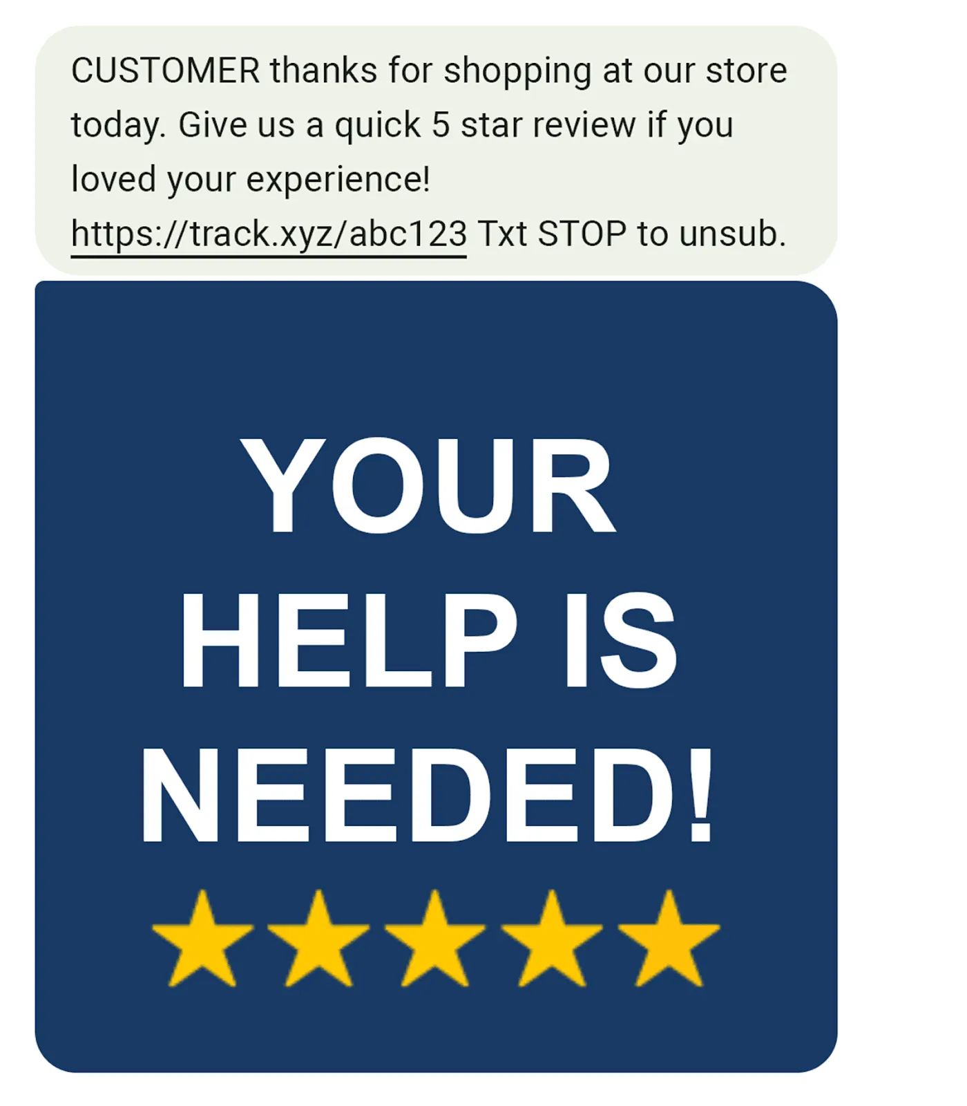 Checkout payment and unopened package show premature review requests