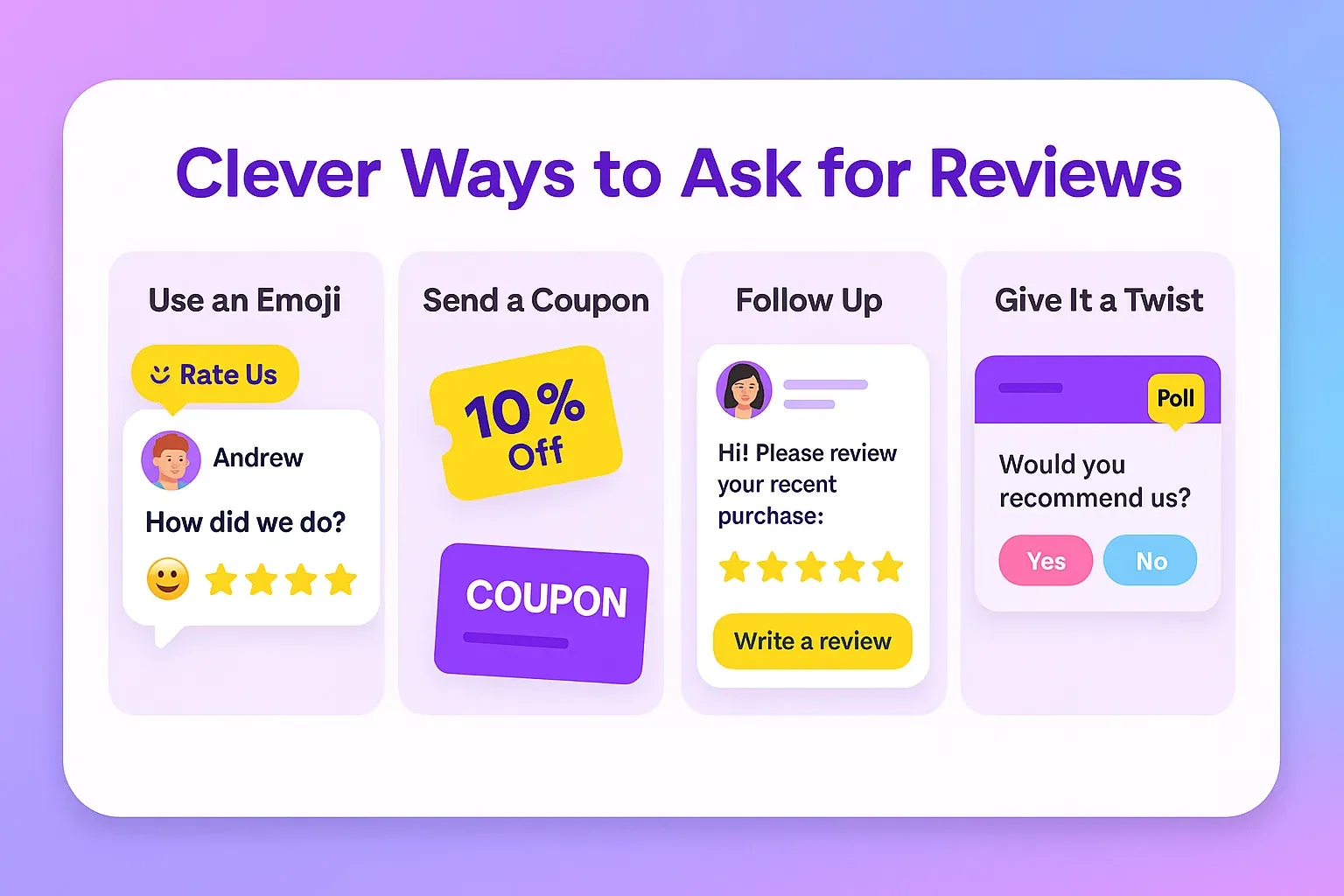 Completed service and usable product signal the right review timing