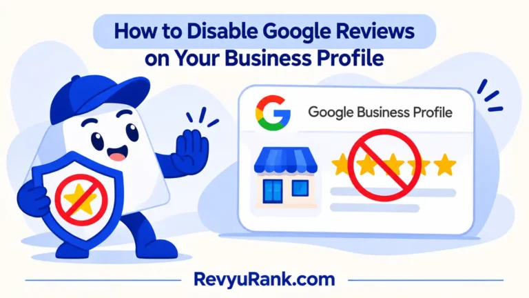 Illustration explaining if businesses can turn off or disable Google reviews on their profile