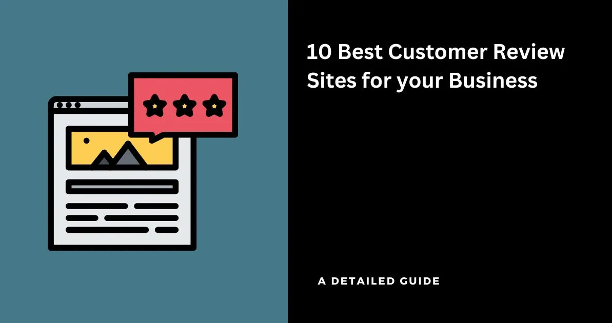 Seven customer review sites represented beside local business devices and storefront