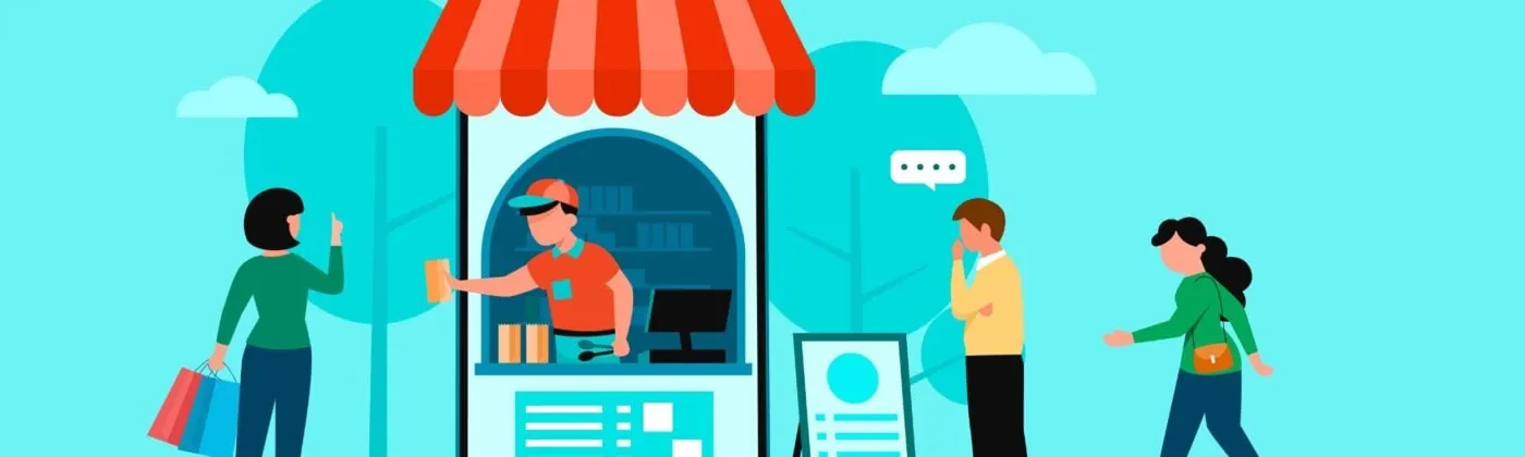 Shop owner invites a customer to share honest feedback after a purchase.