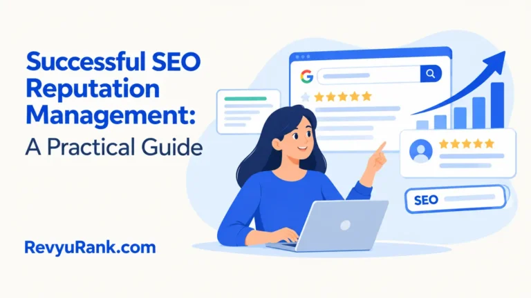 Diagram showcasing a practical guide to successful SEO reputation management and search engine ranking protection
