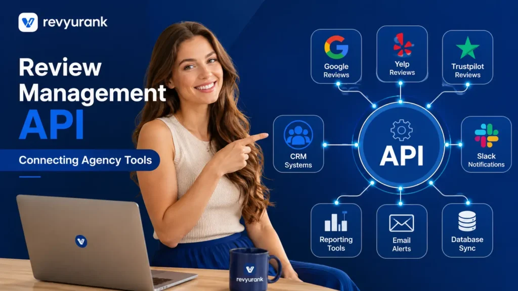 Review management API connecting CRM, Slack, and reporting tools for agencies in 2026